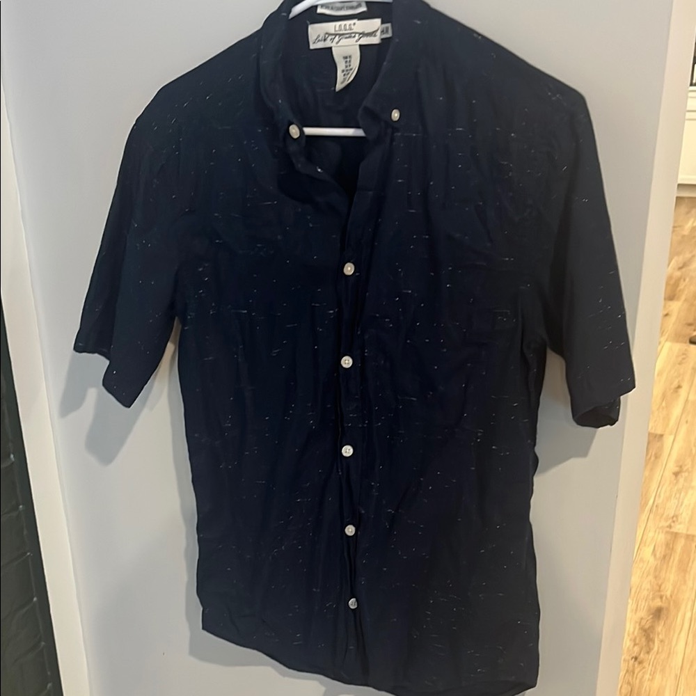 Short-Sleeve Navy Button-Up Shirt - L.L. Bean
